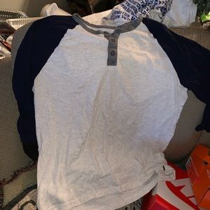 Grey and blue Henley